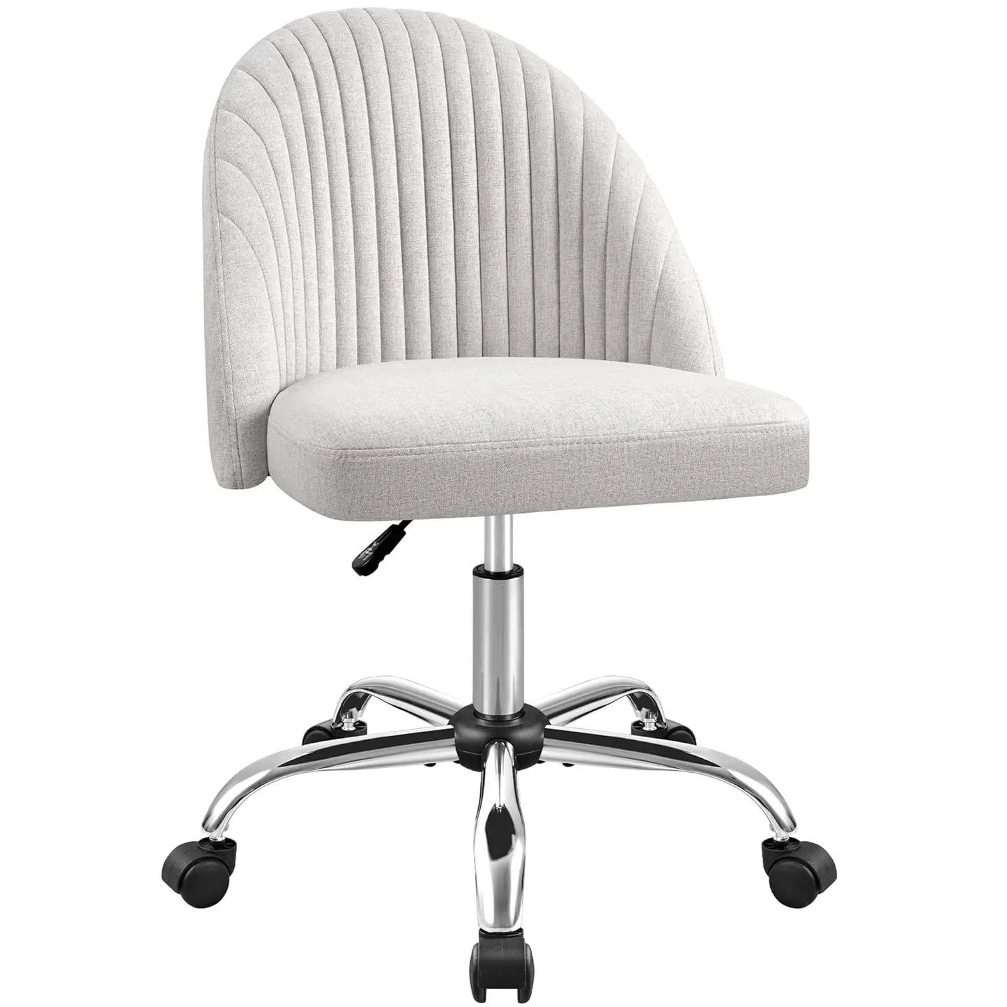 Office Chair Armless Cute Desk Chair Modern Adjustable Swivel Vanity Task Computer Chair Home Office Desk Chairs with Wheels