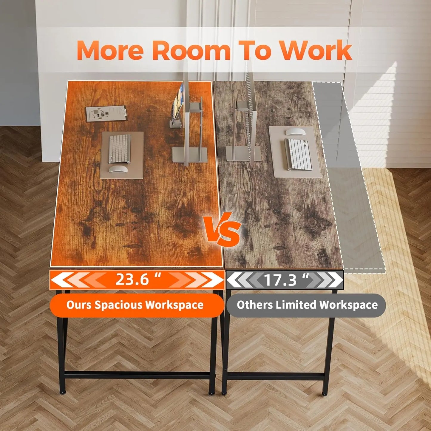 Computer Desk 48 X 24 inch, Gaming Desk for Small Spaces, Modern Simple Style Table for Home Office, Study Student Writing