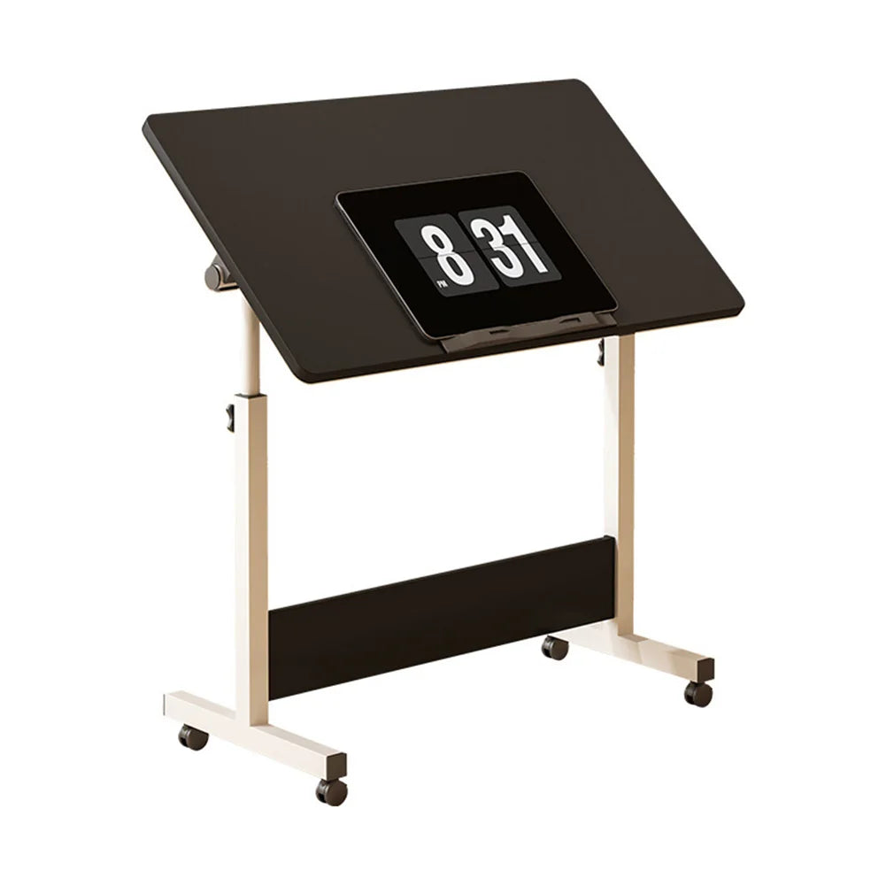 Adjustable Height Mobile Standing Desk with Wheels, Stand Up Desk for Home Office, Rolling Laptop Computer Workstation Table