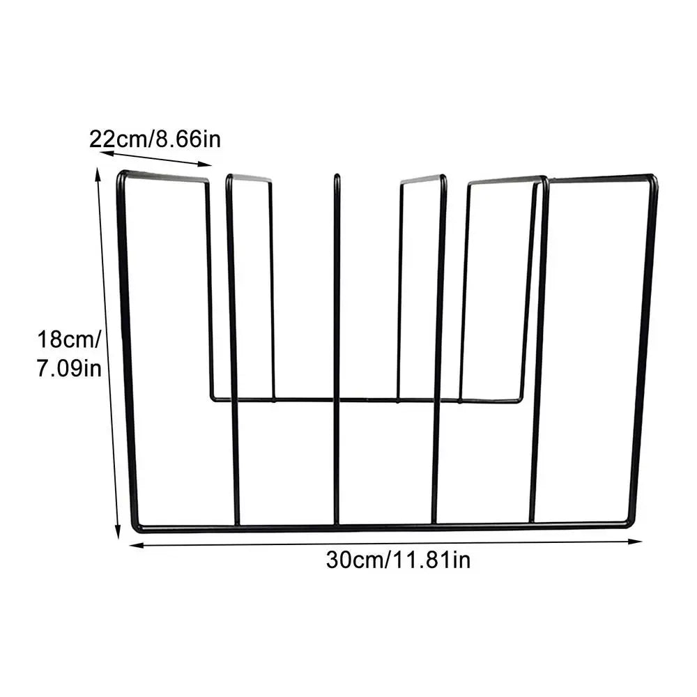 Black Iron Metal LP Vinyl Record Display For Creative Exhibit Stand Bookshelf Rack For Book Magzine Holder Desk Record Storage