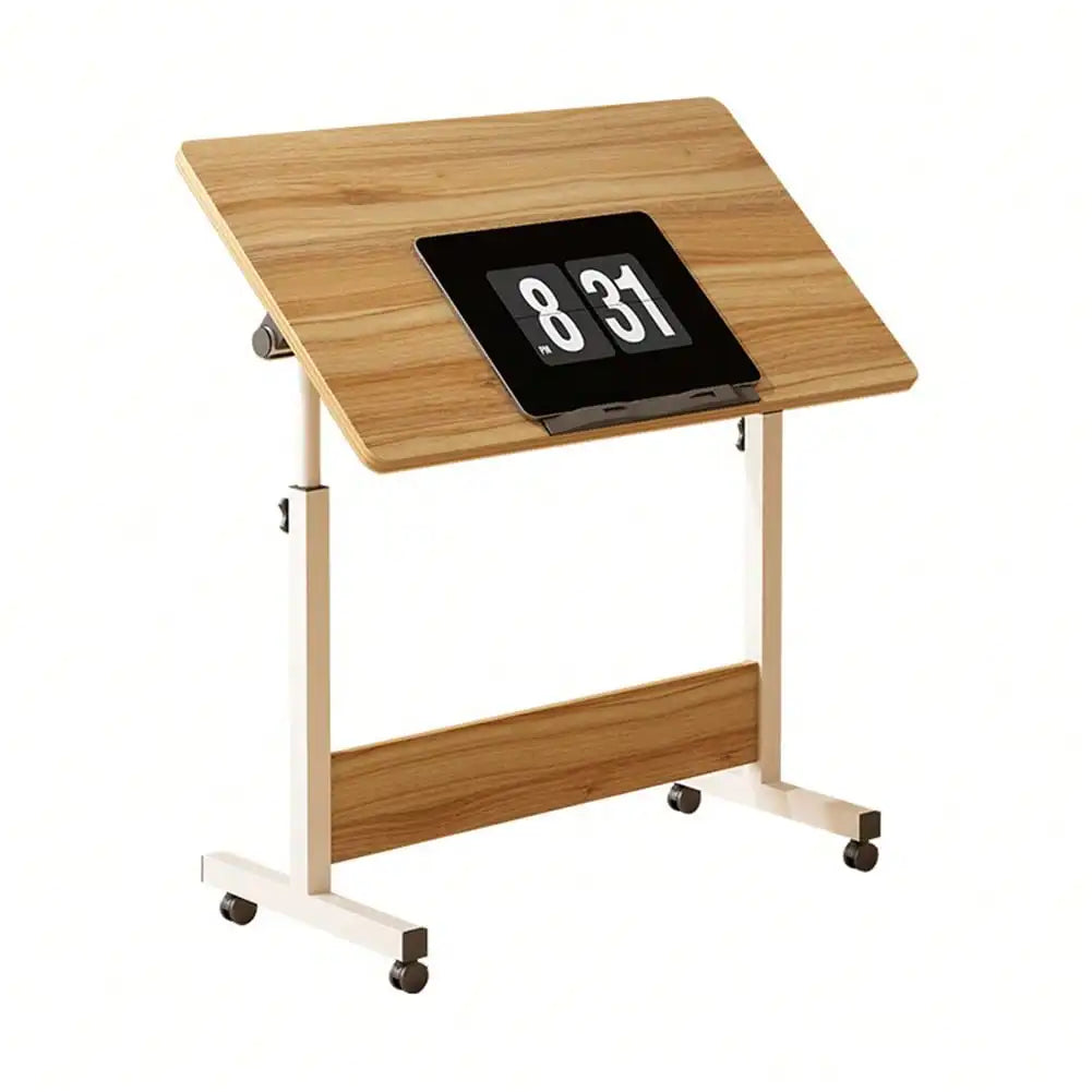 Adjustable Height Mobile Standing Desk with Wheels, Stand Up Desk for Home Office, Rolling Laptop Computer Workstation Table