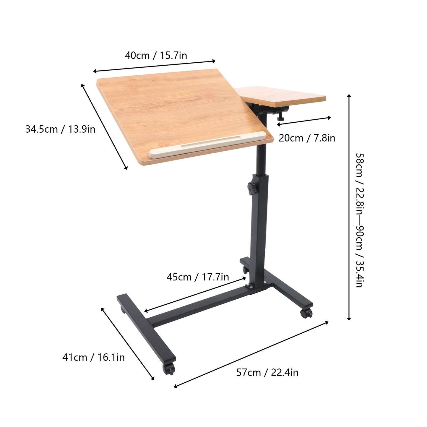 Portable Computer Folding Desk Height Adjustable Mobile Lift Study Table Computer Desk Lap Bed Tray Bed Desk Work Furniture