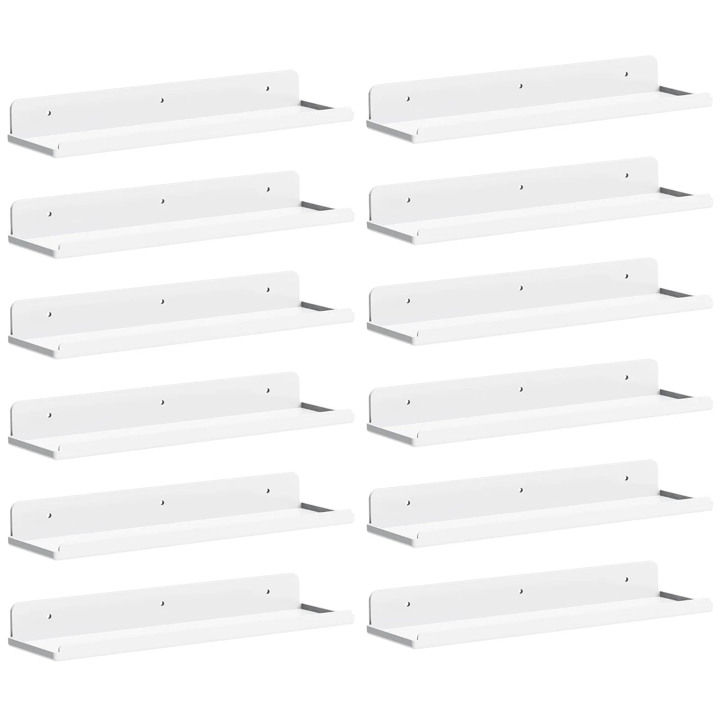 Floating Shelves for Wall, Acrylic Shelf 15" Room Decor for Bookcase/Vinyl Record Display/Photo/Picture in Bedroom, Living Room