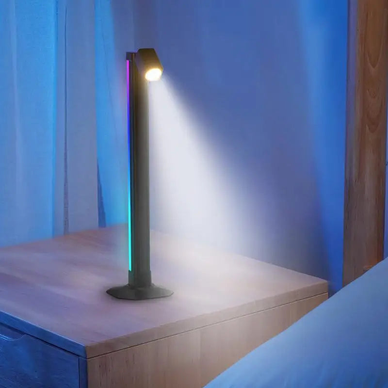 Reading Light Rechargeable Stepless Dimming Desk Lamp Ambient Lighting Eye-Caring Desktop Lamp Rotation Table Lamp Reading Light