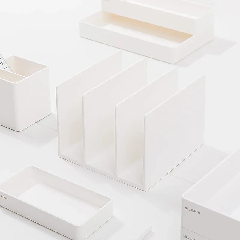 3 Grids Bookends Bookshelf Storage Rack Book Support Stand Desk Organizer Bookcase Organizer Book Storage Holder Shelf