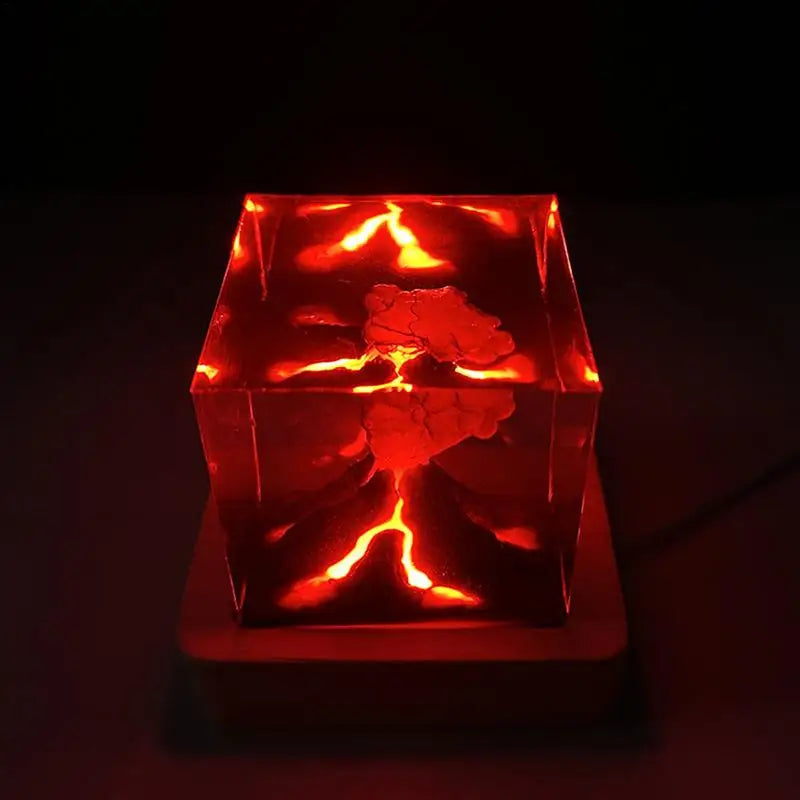 Kids Table Lamp Creative Resin Volcanic Light Relaxing Sleep Nightlight Lighted Volcano Ornament For Study Room Living Room