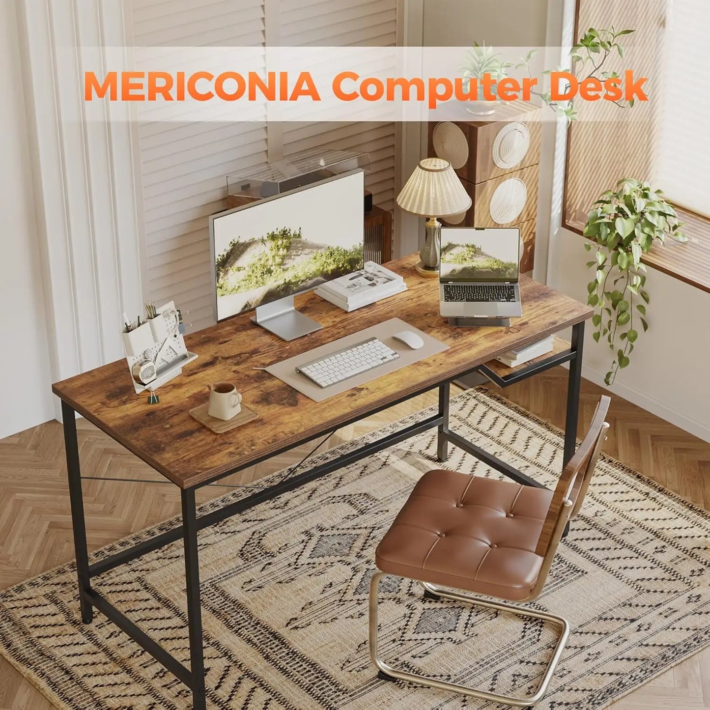 Computer Desk 48 X 24 inch, Gaming Desk for Small Spaces, Modern Simple Style Table for Home Office, Study Student Writing
