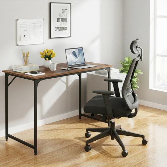 39 Inch Computer Desk Versatile for Home Office,Study & Gaming,Modern Minimalist Design with Sturdy Metal Frame,Easy to Assemble