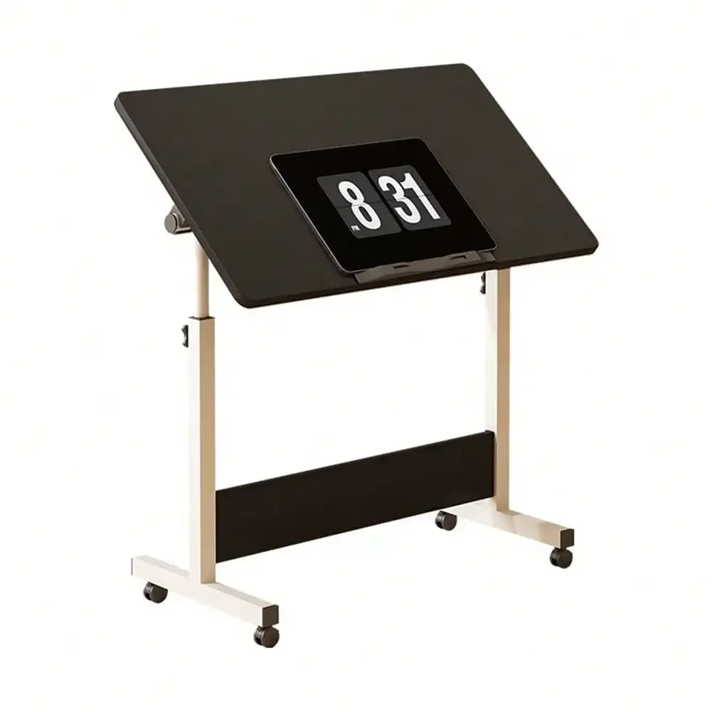 Adjustable Height Mobile Standing Desk with Wheels, Stand Up Desk for Home Office, Rolling Laptop Computer Workstation Table