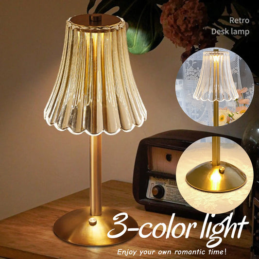 3 Lights Table Lamp Touch Sensor Night Light 2000mAh Rechargeable Color Adjustable Dimmable Cordless for Home Accessories