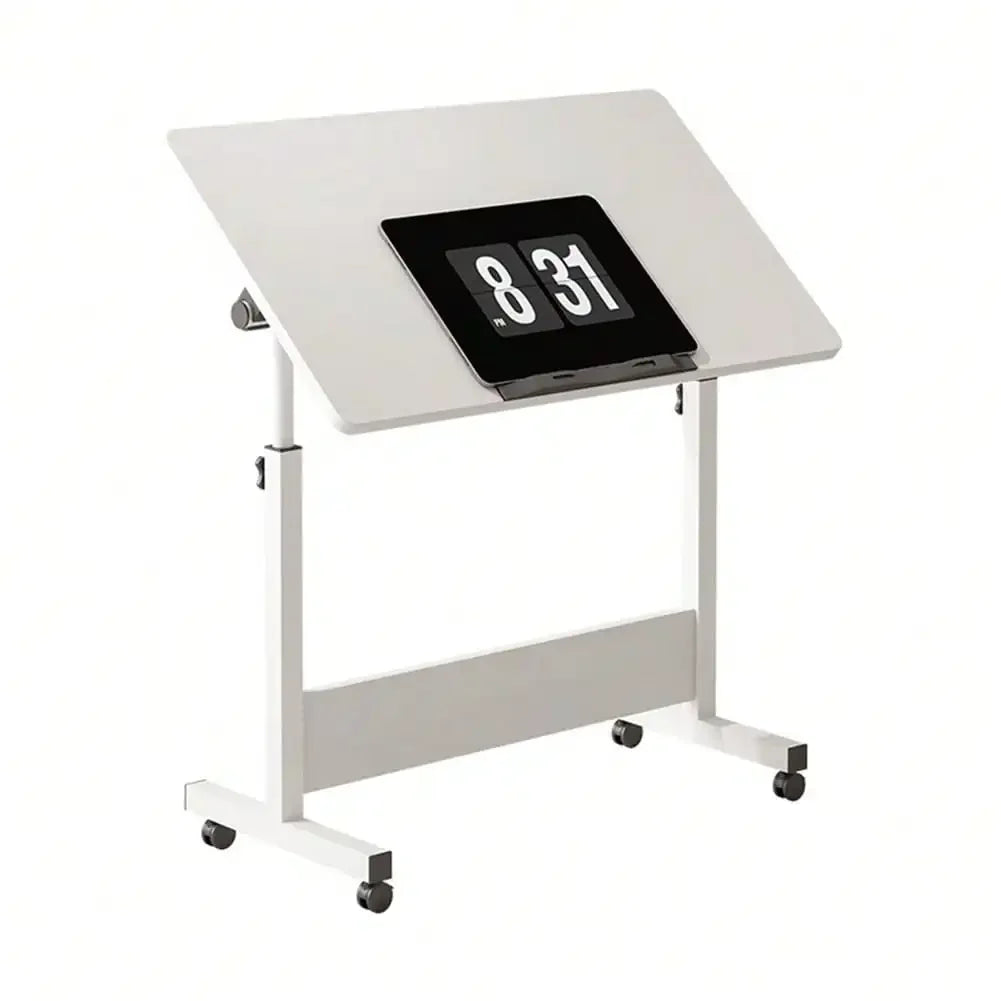 Adjustable Height Mobile Standing Desk with Wheels, Stand Up Desk for Home Office, Rolling Laptop Computer Workstation Table