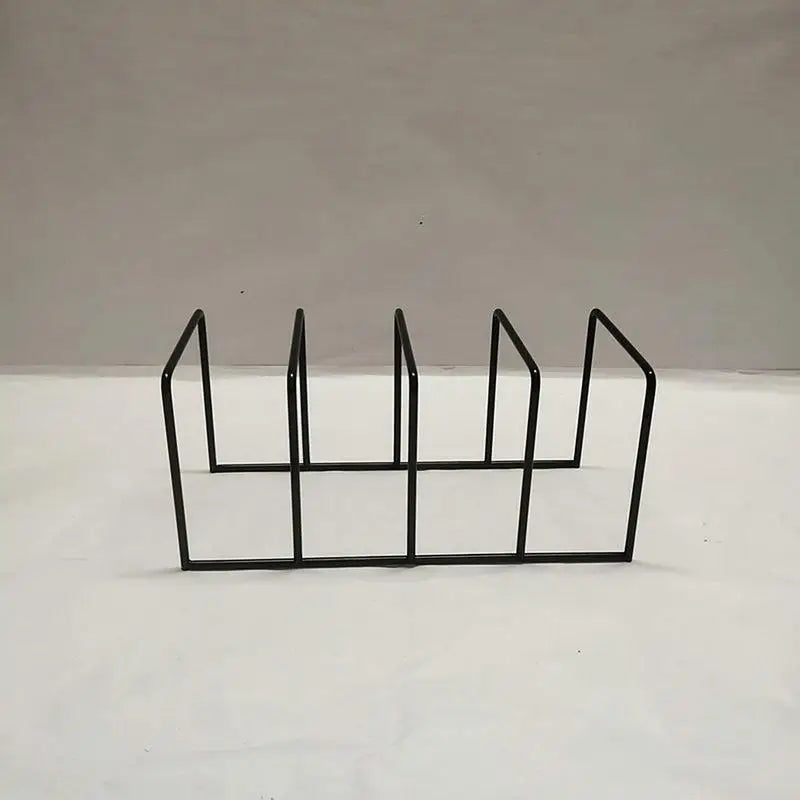 Black Iron Metal LP Vinyl Record Display For Creative Exhibit Stand Bookshelf Rack For Book Magzine Holder Desk Record Storage