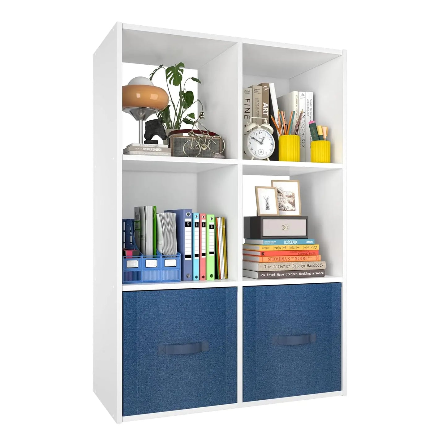 Stackable 6 Cube Storage Organizer Wood Shelf Cubby Bins Square Closet Bedroom Toy Clothes Book, Customized