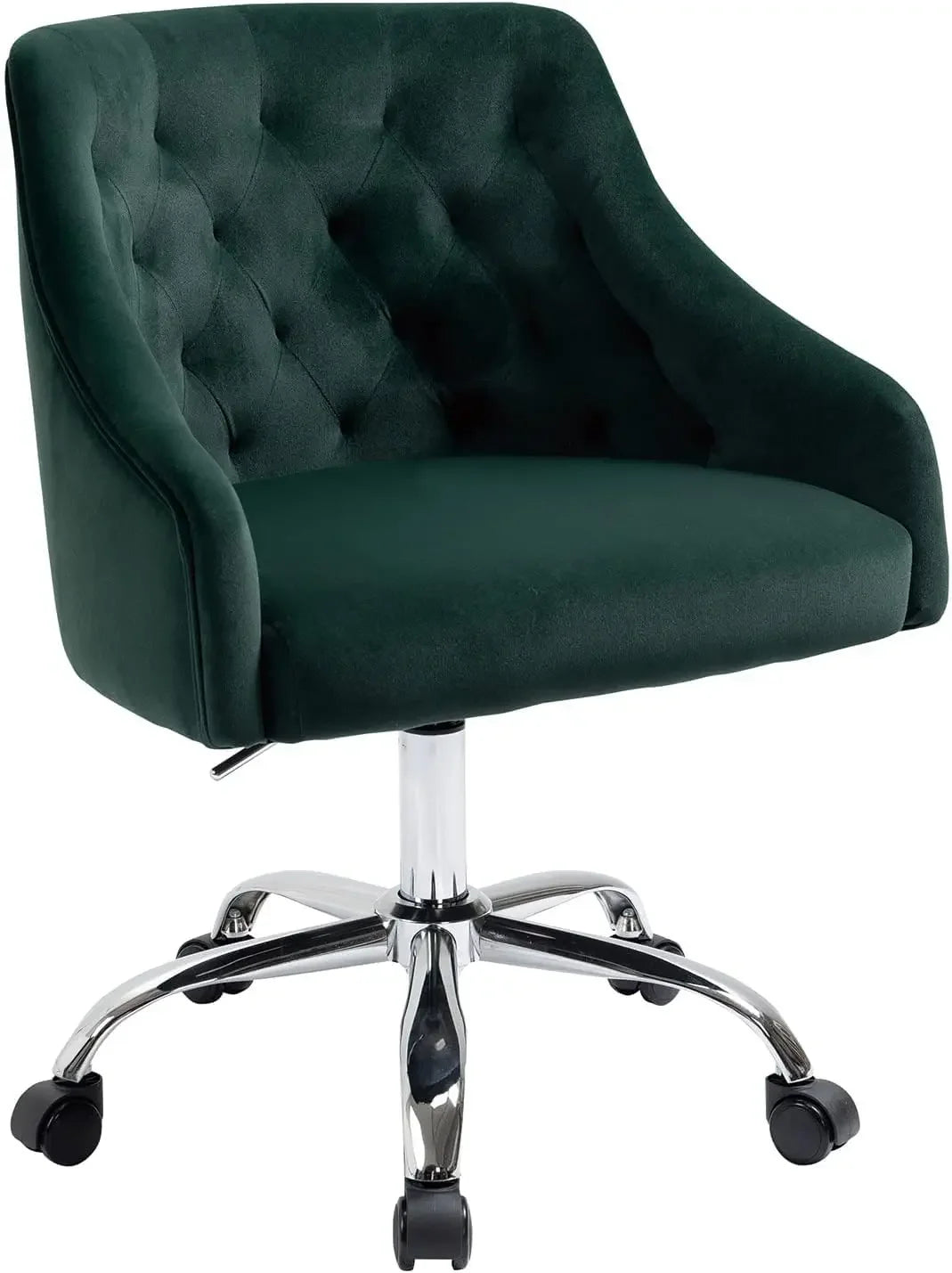Home Office Desk Chair Modern Velvet Office Computer Chair Height Adjustable Mid-Back Task Chair