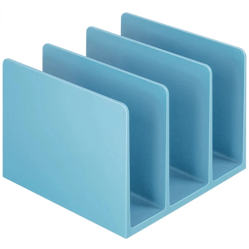 3 Grids Bookends Bookshelf Storage Rack Book Support Stand Desk Organizer Bookcase Organizer Book Storage Holder Shelf