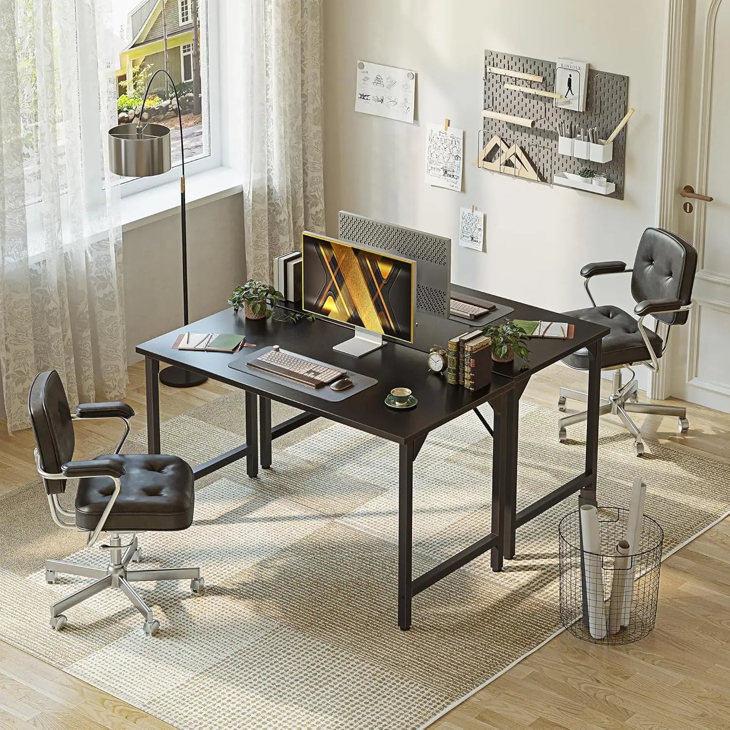 40-Inch Adjustable Computer Desk for Home Office, Study, and Gaming with Durable Surface