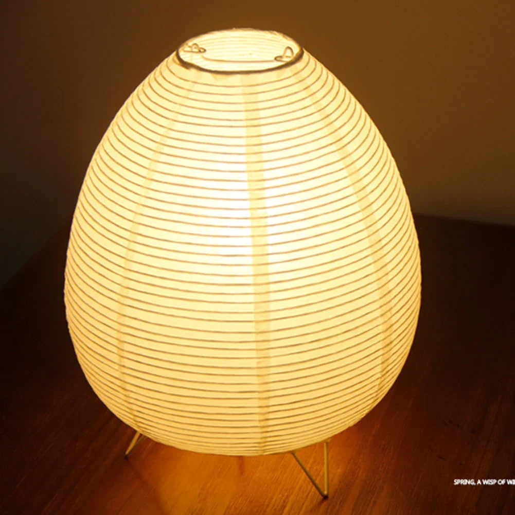 Lantern LED Table Lamp Rice Paper Desktop Decorative Lantern Light Handmade Simple LED Lighting Lamp for Living Room Bedroom