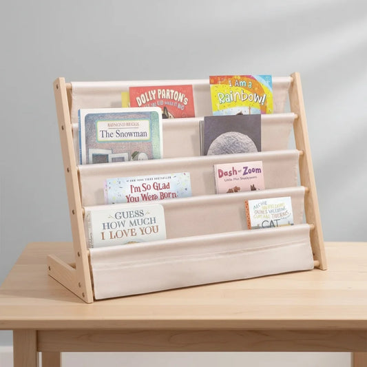 Household Reading Bookshelf Multitier Solid Wood Removable Floor Storage Bookshelf Children's Picture Book Organizer Bookcase