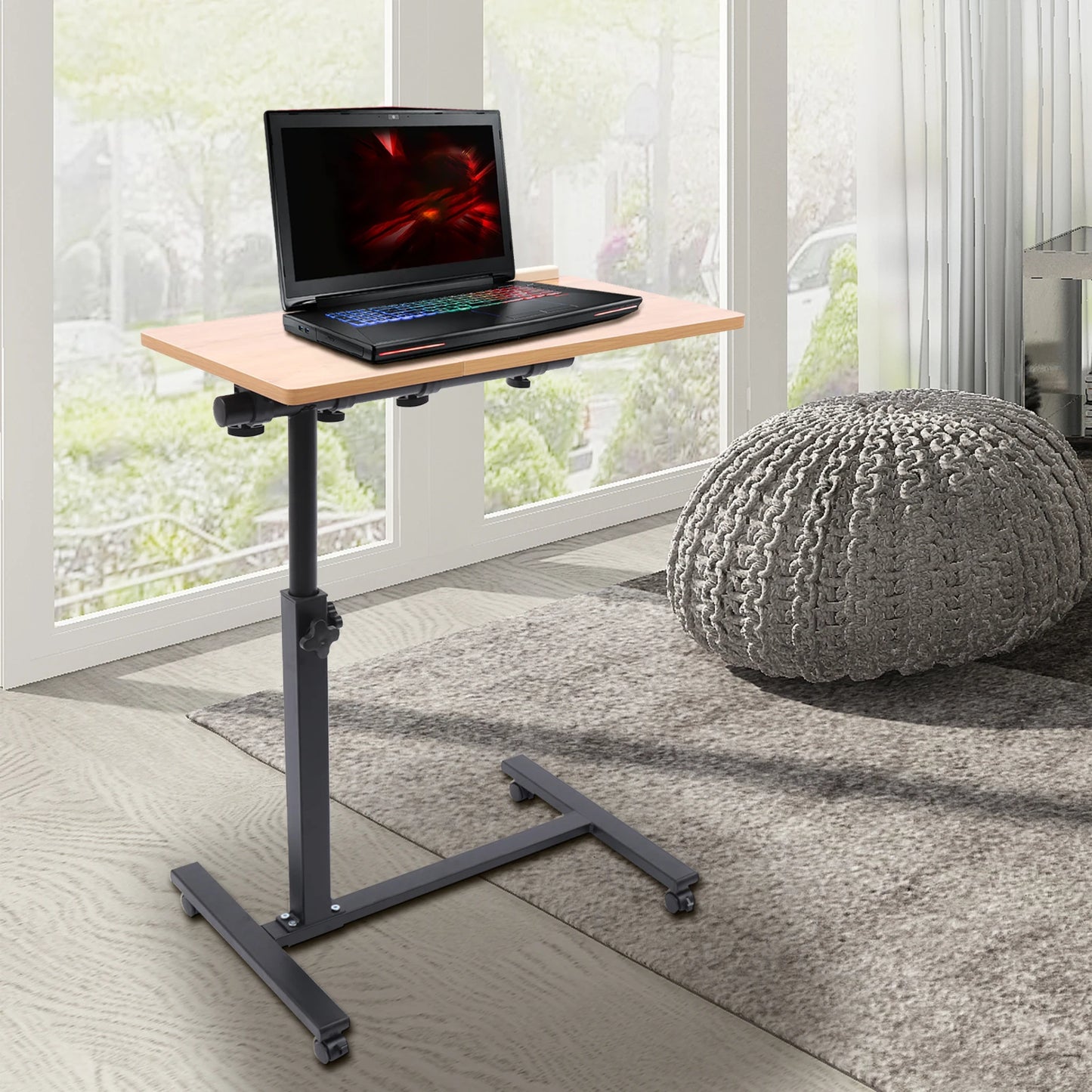 Portable Computer Folding Desk Height Adjustable Mobile Lift Study Table Computer Desk Lap Bed Tray Bed Desk Work Furniture