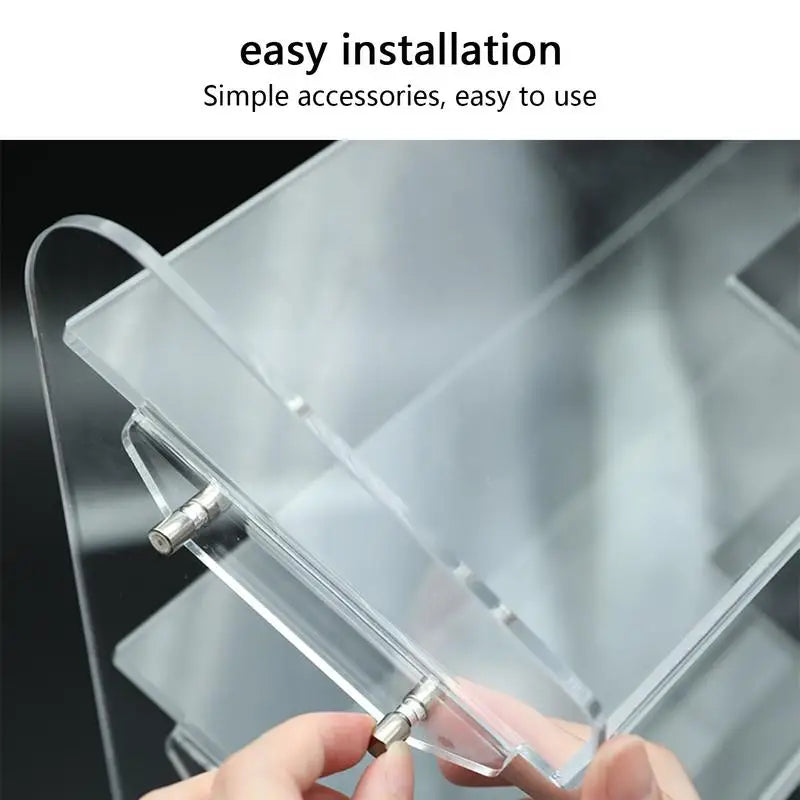 3-5 Tiers Acrylic Display Stand Clear Keyboard Mouse Storage Rack Cupcake Perfume Doll Figures Organizer Acrylic Shelf holder