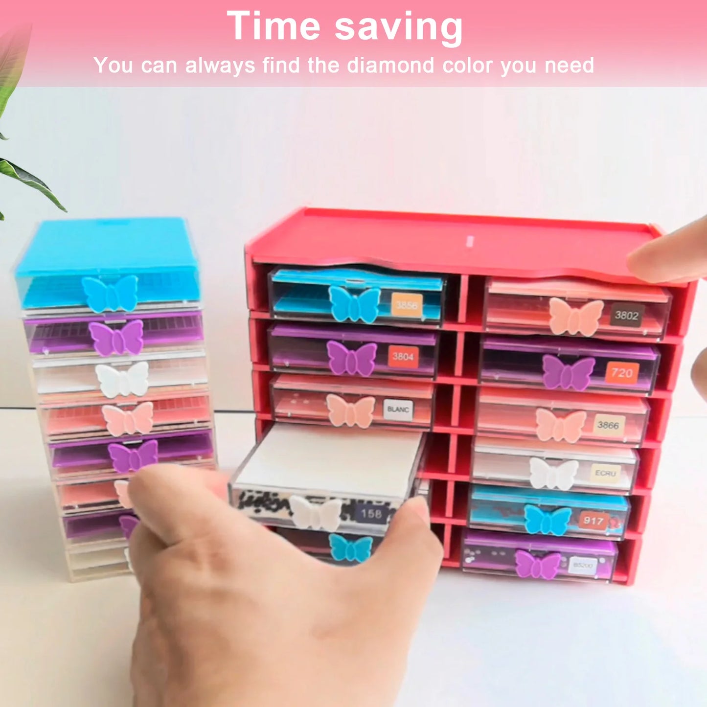 12 Grids Diamond Painting Tray Storage Holder with Drill Pen Holder Diamond Painting Tray Organizer Rack for DIY Craft Arts