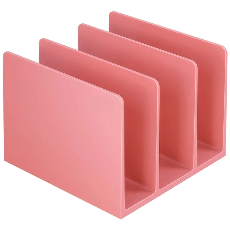 3 Grids Bookends Bookshelf Storage Rack Book Support Stand Desk Organizer Bookcase Organizer Book Storage Holder Shelf