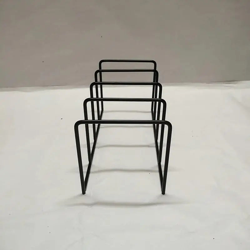 Black Iron Metal LP Vinyl Record Display For Creative Exhibit Stand Bookshelf Rack For Book Magzine Holder Desk Record Storage