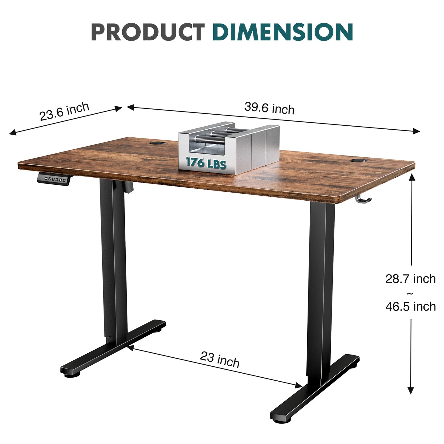 JHK Electric Adjustable Height Standing Computer Desk Ergonomic Sit Stand Up Down Computer Table Workstation For Home Office